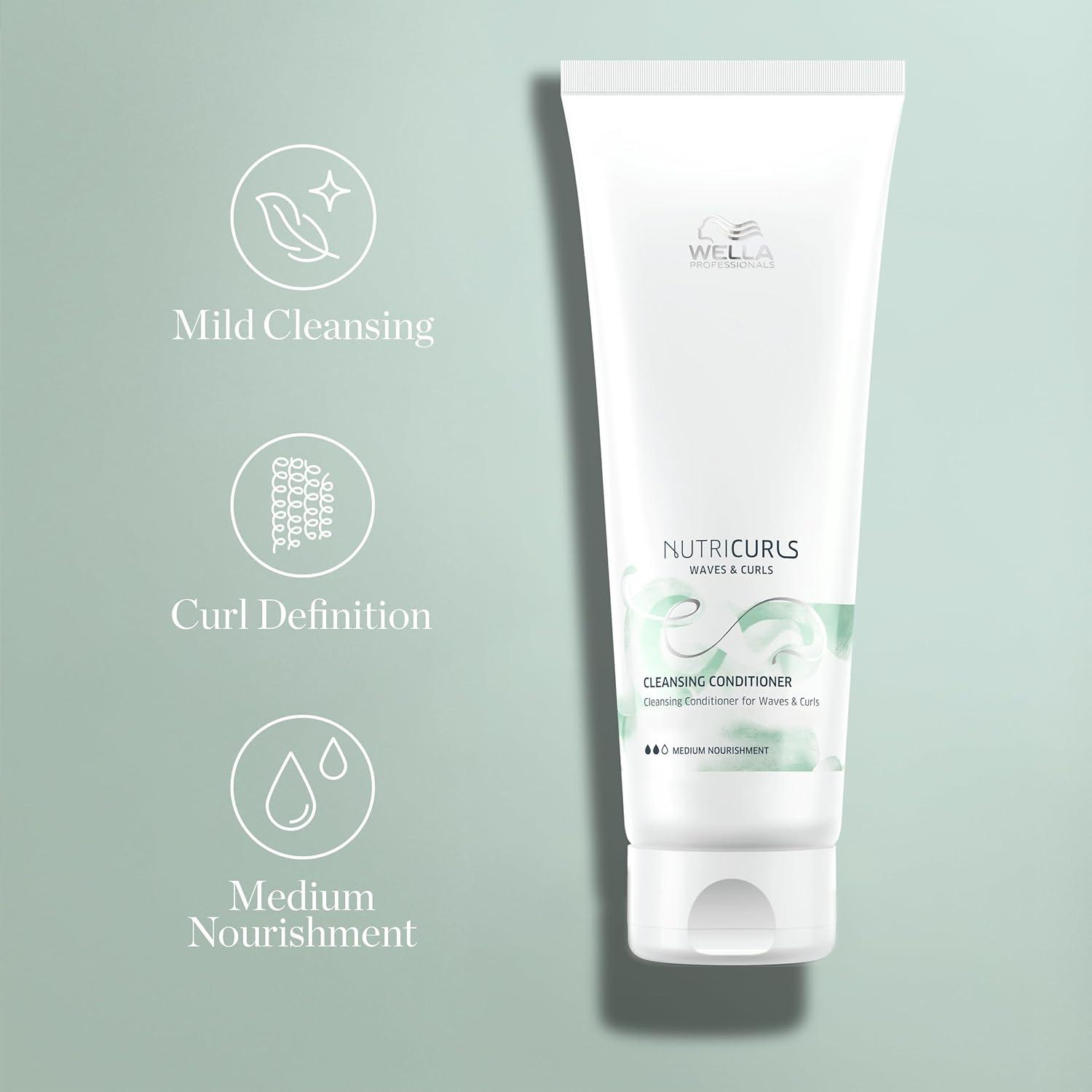 imageWella Professionals Nutricurls Cleansing Conditioner for Waves Nourish and Define Wavy Hair84 Fl Oz Pack of 1