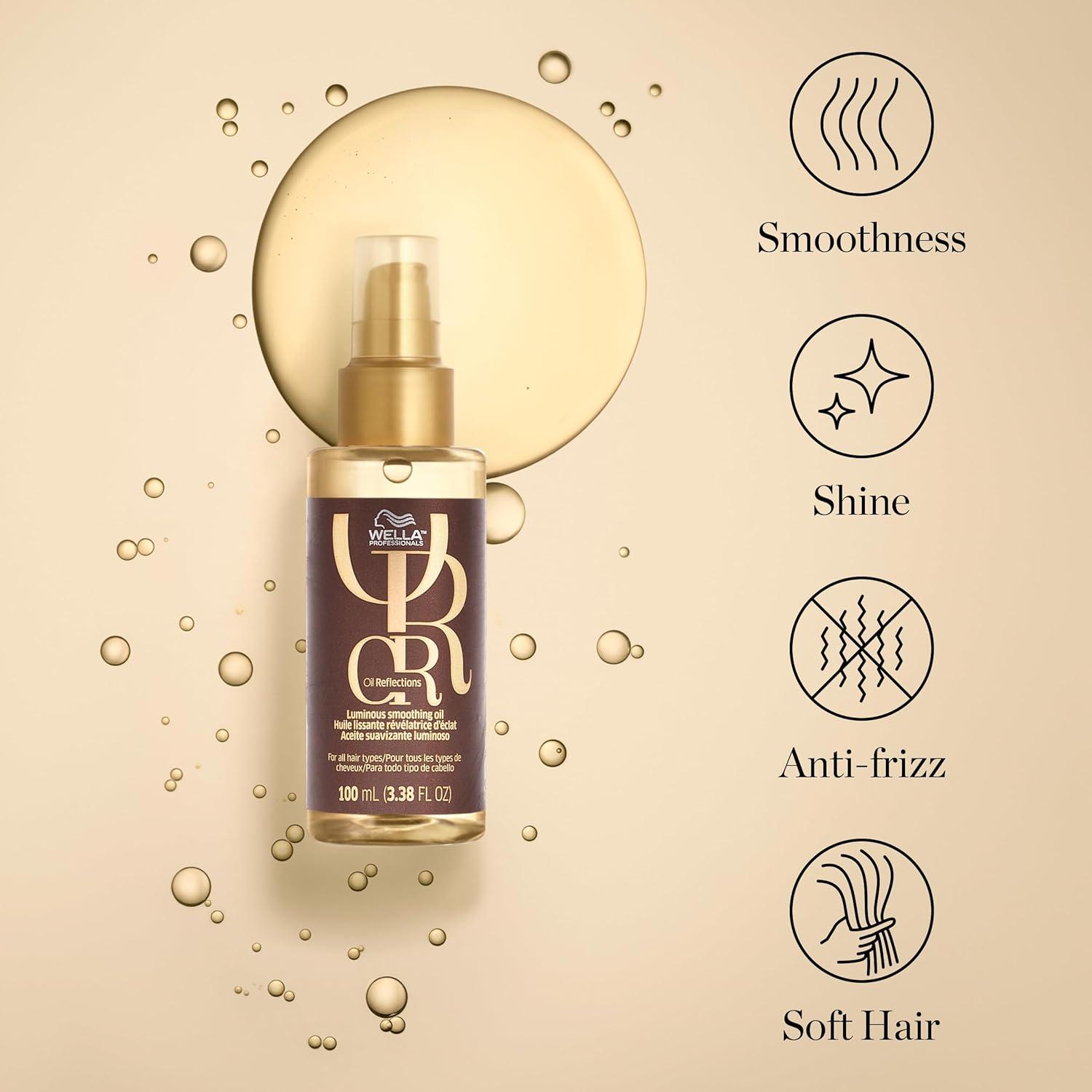 imageWella Professionals Oil Reflections Luminous Smoothing Hair Oil  Adds Smoothness ampamp Shine for All Hair Types  With Macadamia Seed ampamp Avocado Oils  338 Fl Oz