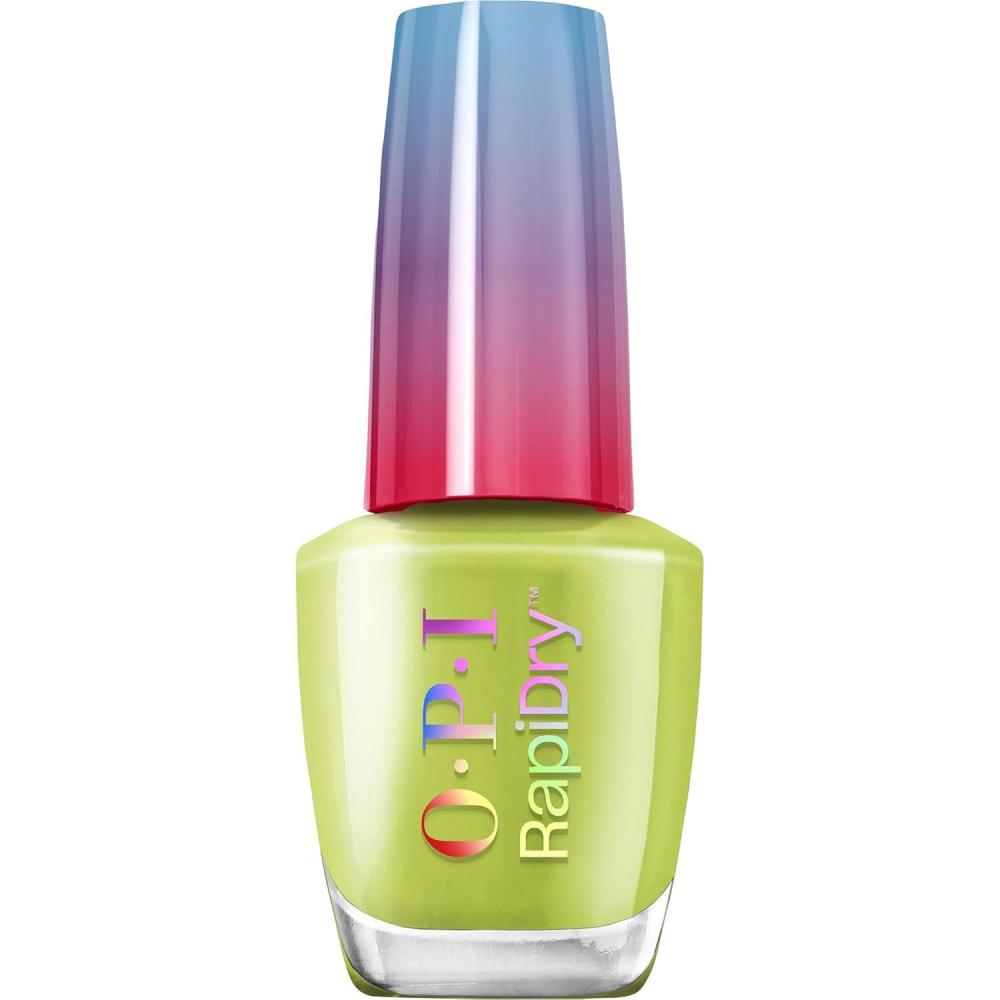 imageOPI RapiDry Quick Dry Nail Polish Colors  Opaque Crme Shimmer Shades with Clear Protective Base ampamp ShineBoosting Top Coat  Vegan Smudge Proof and Fast Drying in 60 SecondsScreenGrab Green avocado green crme