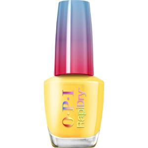 imageOPI RapiDry Quick Dry Nail Polish Colors  Opaque Crme Shimmer Shades with Clear Protective Base ampamp ShineBoosting Top Coat  Vegan Smudge Proof and Fast Drying in 60 SecondsProceed with No Caution bright yellow crme
