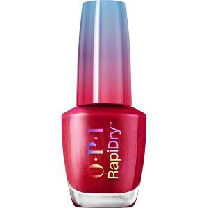 imageOPI RapiDry Quick Dry Nail Polish Colors  Opaque Crme Shimmer Shades with Clear Protective Base ampamp ShineBoosting Top Coat  Vegan Smudge Proof and Fast Drying in 60 SecondsRing the Alarm red pink shimmer