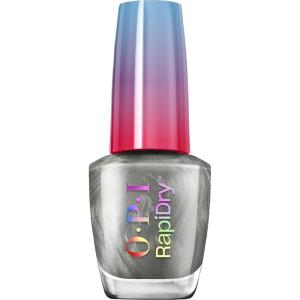 imageOPI RapiDry Quick Dry Nail Polish Colors  Opaque Crme Shimmer Shades with Clear Protective Base ampamp ShineBoosting Top Coat  Vegan Smudge Proof and Fast Drying in 60 SecondsA Silver of a Sec silver shimmer