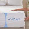 image2 Pack Waterproof King Size Mattress Protector Cooling Mattress Pad Fitted 8quot21quot Deep Pocket 3D Air Fabric Bed Mattress Cover Noiseless Washable for Bedroom HotelTwin