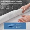 image2 Pack Waterproof Mattress Protector Queen Size Mattress Pad Noiseless with Deep Pocket 6quot18quot Depth Soft Breathable DirtProof Bed Mattress Cover Washable for Home Bedroom Hotel GrayTwin XL