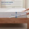 image2 Pack Waterproof Mattress Protector Queen Size Mattress Pad Noiseless with Deep Pocket 6quot18quot Depth Soft Breathable DirtProof Bed Mattress Cover Washable for Home Bedroom Hotel GrayTwin XL