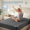image2 Pack Waterproof Mattress Protector Queen Size Mattress Pad Noiseless with Deep Pocket 6quot18quot Depth Soft Breathable DirtProof Bed Mattress Cover Washable for Home Bedroom Hotel GrayFull