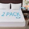 image2 Pack Waterproof Mattress Protector Queen Size Mattress Pad Noiseless with Deep Pocket 6quot18quot Depth Soft Breathable DirtProof Bed Mattress Cover Washable for Home Bedroom Hotel GrayFull