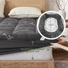 imageBEDLORE Twin Mattress Topper Viscose Derived from Bamboo Thick Pillow Top Mattress Pad with Stretchable Pockets for 615 inches Mattress Soft Breathable Mattress Topper for Back Pain ReliefDark Gray