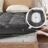 imageBEDLORE Twin Mattress Topper Viscose Derived from Bamboo Thick Pillow Top Mattress Pad with Stretchable Pockets for 615 inches Mattress Soft Breathable Mattress Topper for Back Pain ReliefDark Gray