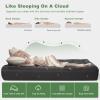 imageBEDLORE Twin Mattress Topper Viscose Derived from Bamboo Thick Pillow Top Mattress Pad with Stretchable Pockets for 615 inches Mattress Soft Breathable Mattress Topper for Back Pain ReliefDark Gray