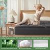 imageBEDLORE Twin Mattress Topper Viscose Derived from Bamboo Thick Pillow Top Mattress Pad with Stretchable Pockets for 615 inches Mattress Soft Breathable Mattress Topper for Back Pain ReliefDark Gray