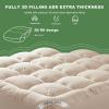 imageBEDLORE Twin Mattress Topper Viscose Derived from Bamboo Thick Pillow Top Mattress Pad with Stretchable Pockets for 615 inches Mattress Soft Breathable Mattress Topper for Back Pain ReliefBeige