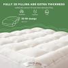 imageBEDLORE Twin Mattress Topper Viscose Derived from Bamboo Thick Pillow Top Mattress Pad with Stretchable Pockets for 615 inches Mattress Soft Breathable Mattress Topper for Back Pain ReliefWhite