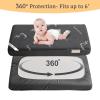 imageBEDLORE Waterproof Mattress Protector Crib 2 Pack Soft Gray Mattress Pad Noiseless Machine Washable Mattress Cover Ultimate Protection for Your Babys Crib Toddler Bed 52x28Crib 52X28