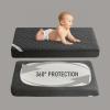 imageBEDLORE Waterproof Mattress Protector Crib 2 Pack Soft Gray Mattress Pad Noiseless Machine Washable Mattress Cover Ultimate Protection for Your Babys Crib Toddler Bed 52x28Crib 52X28