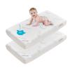 imageBEDLORE Waterproof Mattress Protector Crib 2 Pack Soft Gray Mattress Pad Noiseless Machine Washable Mattress Cover Ultimate Protection for Your Babys Crib Toddler Bed 52x28Crib 52X28