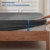 imageBEDLORE Waterproof Mattress Protector Noiseless Queen Size Mattress Pad with Deep Pocket Fitted Up to 6quot18quot Soft Breathable DirtProof Bed Mattress Cover Washable Bedroom Hotel GrayGray