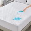 imageBEDLORE Waterproof Mattress Protector Noiseless Queen Size Mattress Pad with Deep Pocket Fitted Up to 6quot18quot Soft Breathable DirtProof Bed Mattress Cover Washable Bedroom Hotel GrayWhite