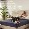 imageBEDLORE Waterproof Mattress Protector Noiseless Queen Size Mattress Pad with Deep Pocket Fitted Up to 6quot18quot Soft Breathable DirtProof Bed Mattress Cover Washable Bedroom Hotel GrayNavy Blue