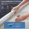imageBEDLORE Waterproof Mattress Protector Queen Size Mattress Pad Noiseless with Deep Pocket 6quot18quot Depth Soft Breathable DirtProof Bed Mattress Cover Washable for Home Bedroom Hotel GrayNavy Blue