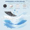 imageWaterproof Twin Size Mattress Protector Mattress Pad Fitted 6quot15quot Deep Pocket 3D Air Fabric Bed Mattress Cover Noiseless Machine WashableGray