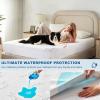 imageWaterproof Twin Size Mattress Protector Mattress Pad Fitted 6quot15quot Deep Pocket 3D Air Fabric Bed Mattress Cover Noiseless Machine WashableWhite