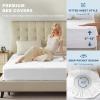 imageWaterproof Twin Size Mattress Protector Mattress Pad Fitted 6quot15quot Deep Pocket 3D Air Fabric Bed Mattress Cover Noiseless Machine WashableWhite