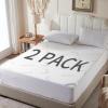 image2 Pack Waterproof King Size Mattress Protector Cooling Mattress Pad Fitted 8quot21quot Deep Pocket 3D Air Fabric Bed Mattress Cover Noiseless Washable for Bedroom HotelTwin