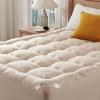 imageBEDLORE Twin Mattress Topper Viscose Derived from Bamboo Thick Pillow Top Mattress Pad with Stretchable Pockets for 615 inches Mattress Soft Breathable Mattress Topper for Back Pain ReliefBeige