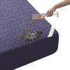imageBEDLORE Waterproof Mattress Protector Queen Size Mattress Pad Noiseless with Deep Pocket 6quot18quot Depth Soft Breathable DirtProof Bed Mattress Cover Washable for Home Bedroom Hotel GrayNavy Blue