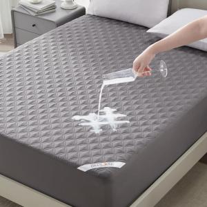 imageBEDLORE Waterproof Mattress Protector Noiseless Queen Size Mattress Pad with Deep Pocket Fitted Up to 6quot18quot Soft Breathable DirtProof Bed Mattress Cover Washable Bedroom Hotel GrayGray