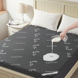 imageWaterproof Twin Size Mattress Protector Mattress Pad Fitted 6quot15quot Deep Pocket 3D Air Fabric Bed Mattress Cover Noiseless Machine WashableGray