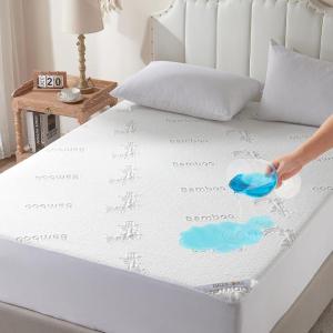 imageWaterproof Twin Size Mattress Protector Mattress Pad Fitted 6quot15quot Deep Pocket 3D Air Fabric Bed Mattress Cover Noiseless Machine WashableWhite