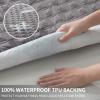 image2 Pack Waterproof Mattress Protector Queen Size Mattress Pad Noiseless with Deep Pocket Fitted for 6quot18quot Soft Breathable DirtProof Bed Mattress Cover Washable for Home Bedroom Hotel GrayTwin