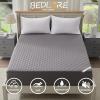 image2 Pack Waterproof Mattress Protector Queen Size Mattress Pad Noiseless with Deep Pocket Fitted for 6quot18quot Soft Breathable DirtProof Bed Mattress Cover Washable for Home Bedroom Hotel GrayTwin XL
