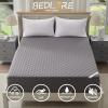 image2 Pack Waterproof Mattress Protector Queen Size Mattress Pad Noiseless with Deep Pocket Fitted for 6quot18quot Soft Breathable DirtProof Bed Mattress Cover Washable for Home Bedroom Hotel GrayTwin