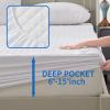 image2 Pack Waterproof Mattress Protector Queen Size Mattress Pad Noiseless with Deep Pocket Fitted for 6quot18quot Soft Breathable DirtProof Bed Mattress Cover Washable for Home Bedroom Hotel GrayTwin