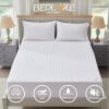 image2 Pack Waterproof Mattress Protector Queen Size Mattress Pad Noiseless with Deep Pocket Fitted for 6quot18quot Soft Breathable DirtProof Bed Mattress Cover Washable for Home Bedroom Hotel GrayTwin XL