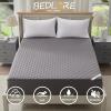 image2 Pack Waterproof Mattress Protector Queen Size Mattress Pad Noiseless with Deep Pocket Fitted for 6quot18quot Soft Breathable DirtProof Bed Mattress Cover Washable for Home Bedroom Hotel GrayTwin