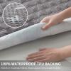 image2 Pack Waterproof Mattress Protector Queen Size Mattress Pad Noiseless with Deep Pocket Fitted for 6quot18quot Soft Breathable DirtProof Bed Mattress Cover Washable for Home Bedroom Hotel GrayTwin