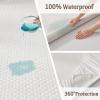 imageBEDLORE King Mattress Protector Waterproof Noiseless Mattress Cover with Deep Pocket for 618 inches Mattress Soft Breathable Mattress Pad Machine Washable Dark GrayWhite