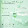 imageWaterproof Mattress Protector California King Size Mattress Pad Fitted 6quot18quot Deep Pocket 3D Air Fabric Bed Mattress Cover Noiseless Washable for Home Bedroom HotelWhitegreen