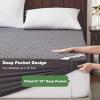 imageWaterproof Mattress Protector California King Size Mattress Pad Fitted 6quot18quot Deep Pocket 3D Air Fabric Bed Mattress Cover Noiseless Washable for Home Bedroom HotelGraygolden