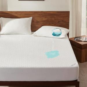 imageBEDLORE King Mattress Protector Waterproof Noiseless Mattress Cover with Deep Pocket for 618 inches Mattress Soft Breathable Mattress Pad Machine Washable Dark GrayWhite