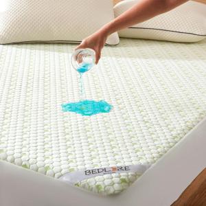 imageWaterproof Mattress Protector California King Size Mattress Pad Fitted 6quot18quot Deep Pocket 3D Air Fabric Bed Mattress Cover Noiseless Washable for Home Bedroom HotelWhitegreen