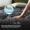 imageBEDLORE Queen Mattress Topper4 Inch Dual Layer 2quot Gel Memory Foam  2quot Plush Pillow Top Mattress Pad Cover Pressure Relief ampamp Back Pain Support Fluffy ampamp Breathable MediumFirmDark Gray