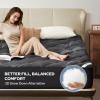 imageBEDLORE Queen Mattress Topper Viscose Made from Bamboo Soft Pillow Top Mattress Pad Thick Mattress Cover for Back Pain Relief with 618 inches Deep PocketGray