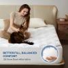 imageBEDLORE Queen Mattress Topper Viscose Made from Bamboo Soft Pillow Top Mattress Pad Thick Mattress Cover for Back Pain Relief with 618 inches Deep PocketWhite