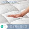 imageBEDLORE Queen Mattress Topper Viscose Made from Bamboo Soft Pillow Top Mattress Pad Thick Mattress Cover for Back Pain Relief with 618 inches Deep PocketWhite
