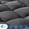 imageBEDLORE Queen Mattress Topper Viscose Made from Bamboo Soft Pillow Top Mattress Pad Thick Mattress Cover for Back Pain Relief with 618 inches Deep PocketGray